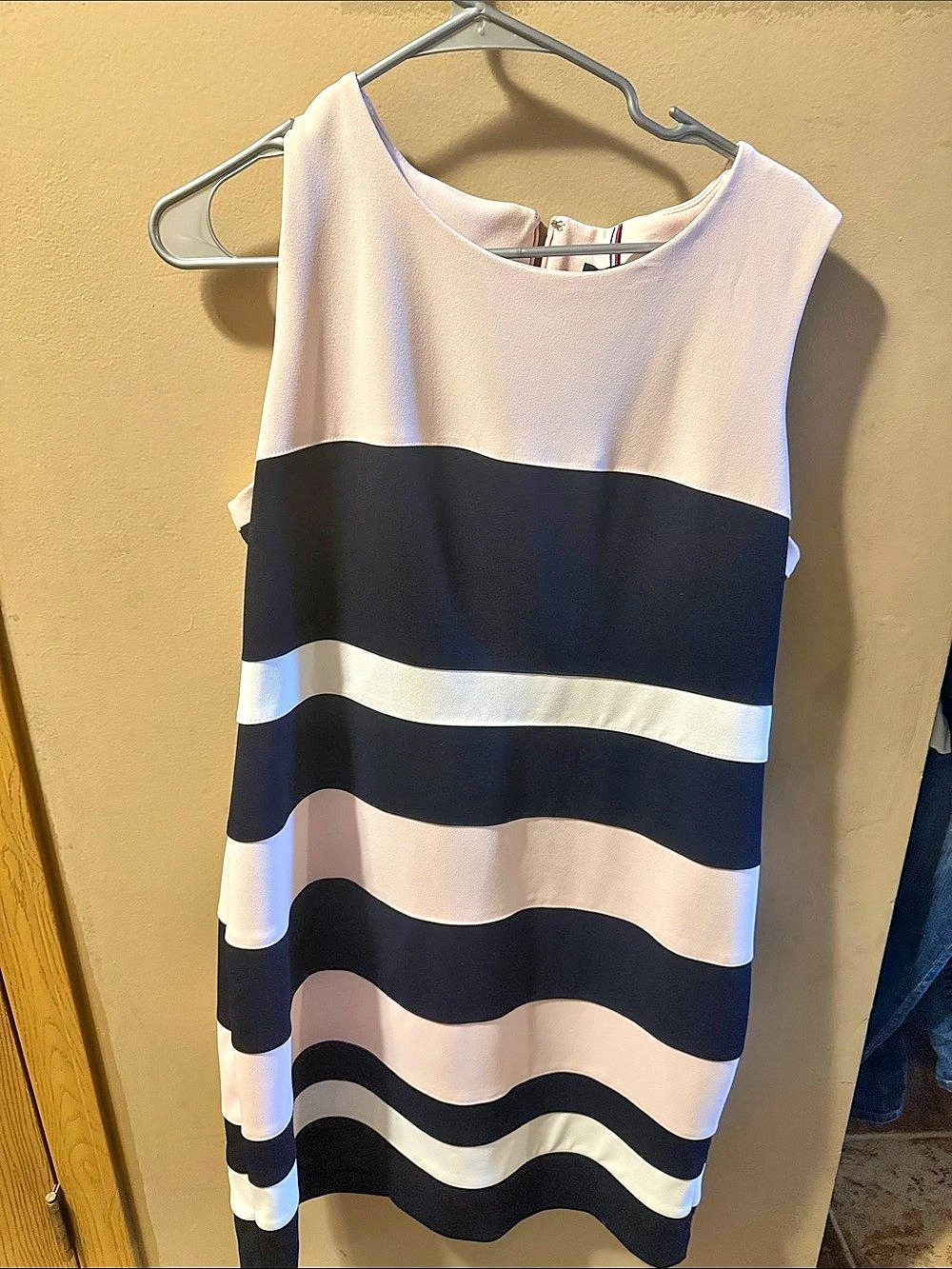 Tommy Hilfiger Colorblock Stripe Sheath Dress Pink & Black